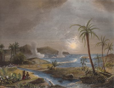 The battle of Martinique in 1674, engraved by Chavane by Jean Antoine Theodore Gudin